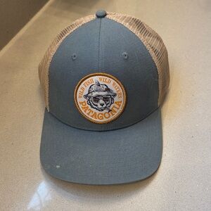 Patagonia Olive and Beige Trucker Cap